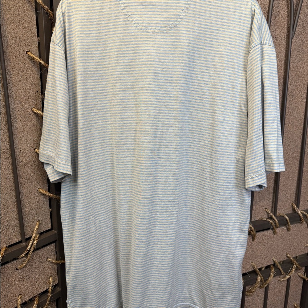Gary Player Golf Polo Men's Blue Striped - Picture 2 of 4